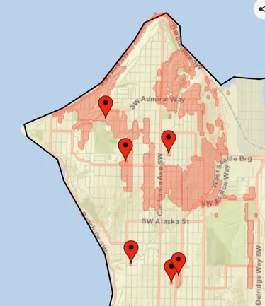 UPDATE: High winds knock out power for West Seattle and Three Tree ...